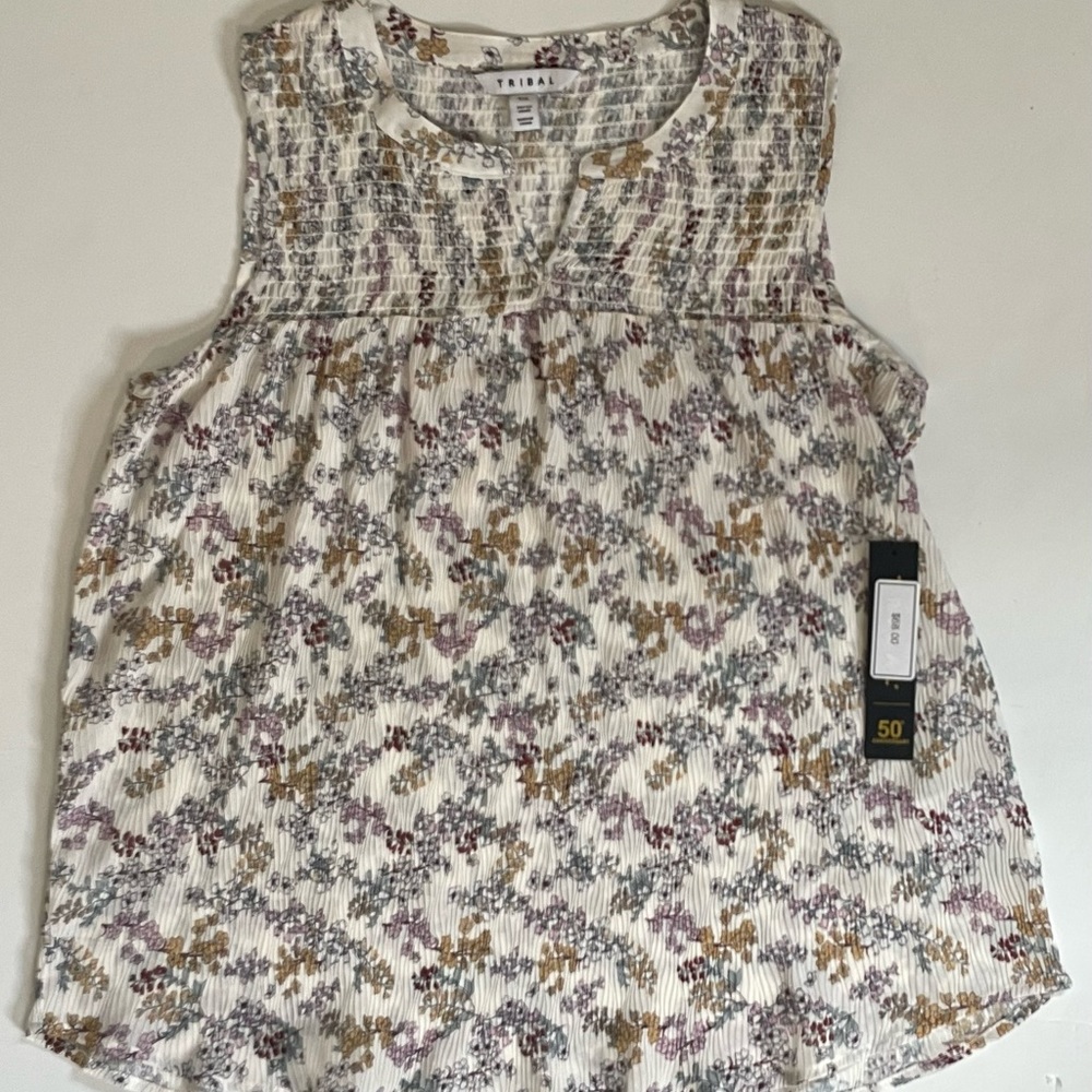 Tribal Brand Sleeveless Top Womens Small NEW